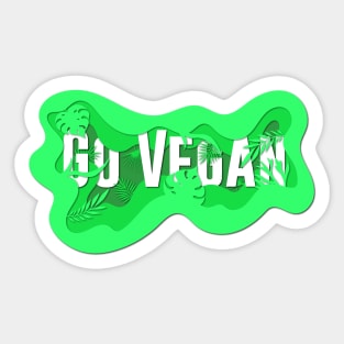 Go Vegan Sticker